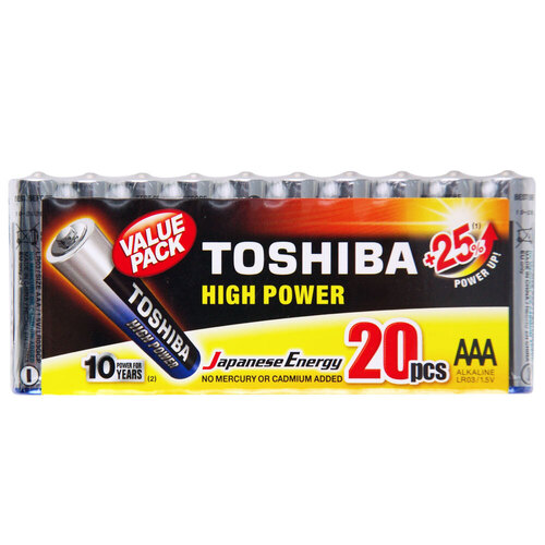 20pc Toshiba Alkaline Battery AAA Value Pack