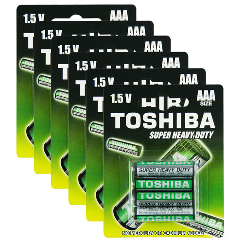 6PK 4pc Toshiba Super Heavy Duty AAA