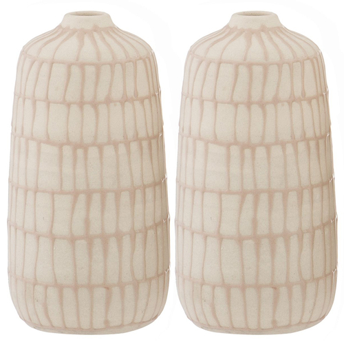 2x Amalfi Inoa 7x15cm Home Decor Vase Assorted Design