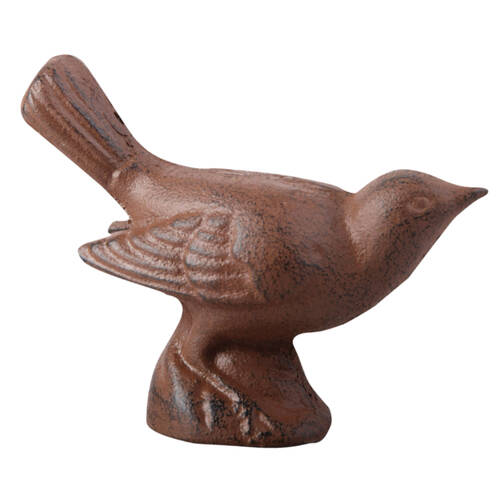 Esschert Design Cast Iron Bird Ornament Small Indoor Outdoor Decor Brown