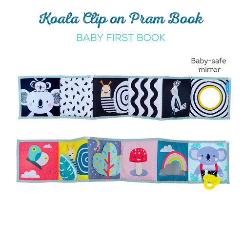 Taf Toys 85cm Koala Clip On Pram Book Baby/Infant 0m+