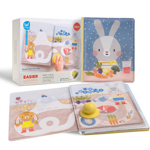 Taf Toys Peek-A-Boo Water Book Reusable Revealing Colors Activity Book 18m+