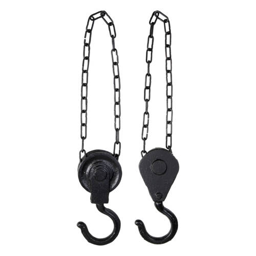 2pc Esschert Design Decorative Hanging Pulley Outdoor Garden Decor