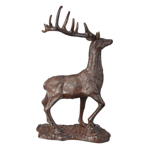 Esschert Design Cast Iron Ornament Deer Indoor Outdoor Display Brown
