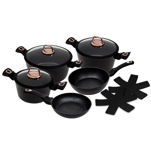 10pc Taste the Difference Black Rose Kitchen Cooking Set