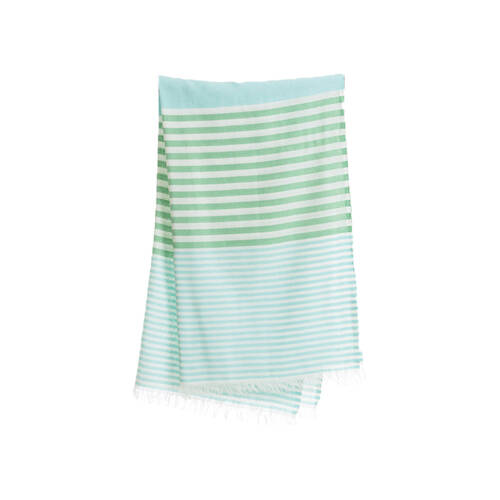 Towel To Go 100% Turkish Cotton Bali Hammam Beach Towel 180cm Turquoise/Green
