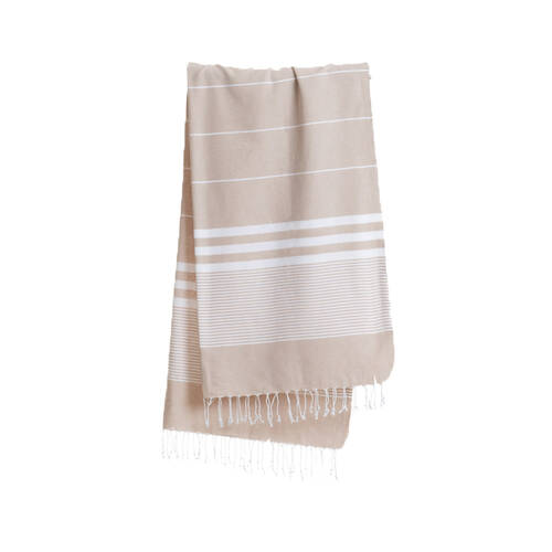 Towel To Go 100% Turkish Cotton Malibu Hammam Beach Towel 180x100cm Beige