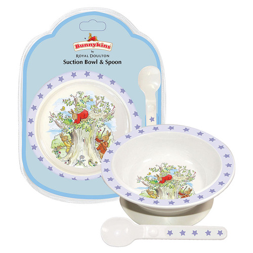 Bunnykins Suction Bowl & Spoon Shining Stars Design 18M+ Blue