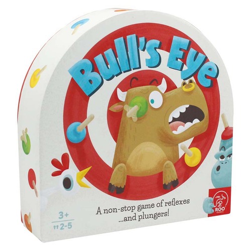 Roo Games Bull's Eye Game Educational Animal Card Flip Toy Kids 3+
