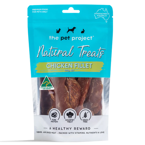 The Pet Project Natural Dog/Pet Treats Chicken Fillet 100g