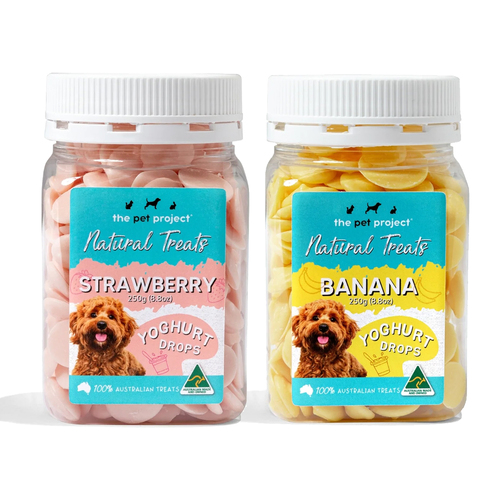 2pc The Pet Project Yoghurt Drops Strawberry/Banana Dog/Pet Treat
