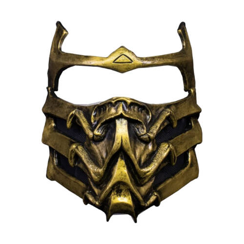 Mortal Kombat Scorpion Halloween Costume Mask Gold