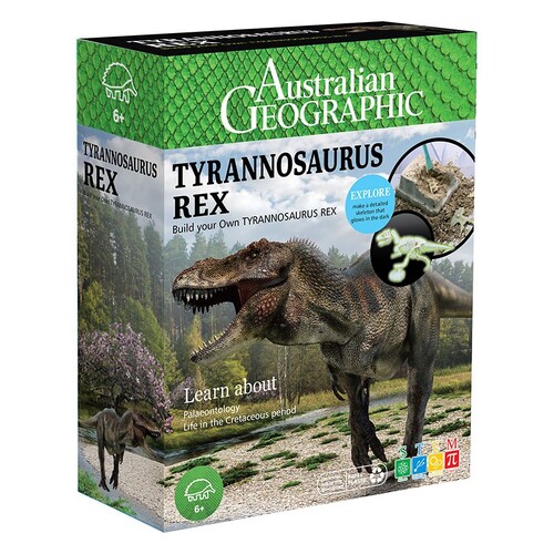 Australian Geographic Tyrannosaurus Rex Building Dinosaur Kit Toy 6+