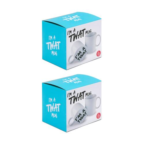 2PK  Thumbs Up Twat Mug Prank Office Coffee Cup Funny Novelty Gift