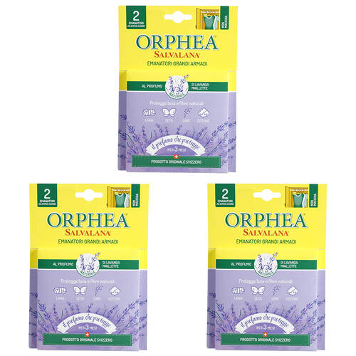 3x 2pc Orphea Clothes Protector Lavender Scented Diffuser Closets Hangers