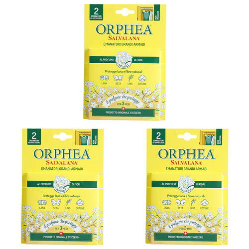 3x 2pc Orphea Clothes Protector Flower Scented Natural Diffuser Closet Hangers