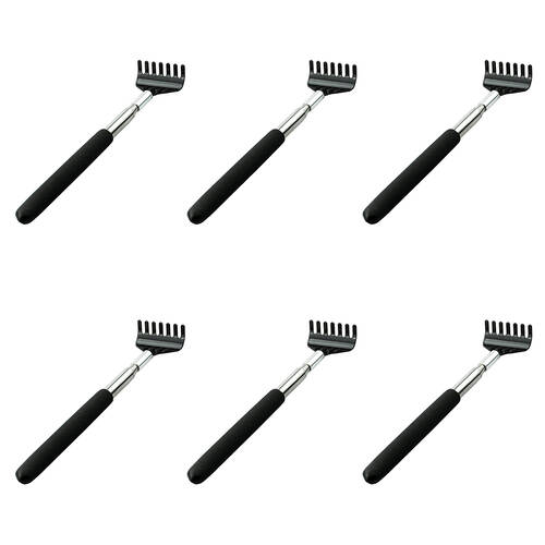 6PK Telescopic Portable Extendable Handle Back Scratcher Massaging Tool Assorted