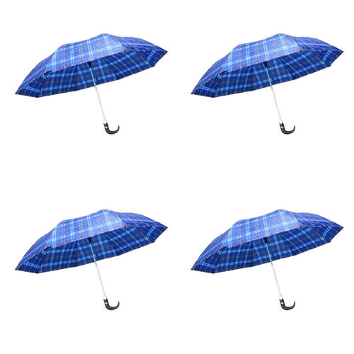 4PK Manual Folding J Style Umbrella Sleek & Modern Design Compact Size Assorted