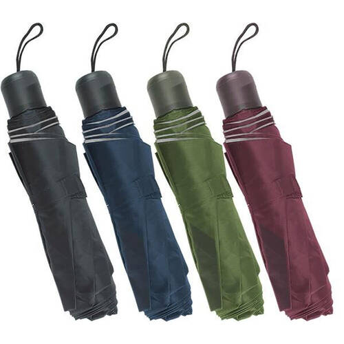 4PK Lightweight Manual Folding Mini Umbrella Easy Travel Size Assorted