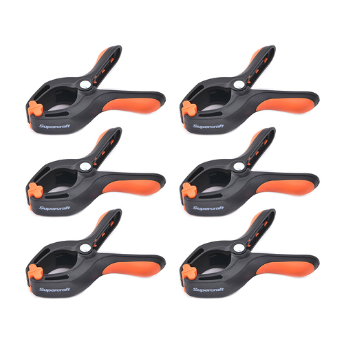 6PK Supercraft Light Pressure Woodworking Spring Clamp 110mm