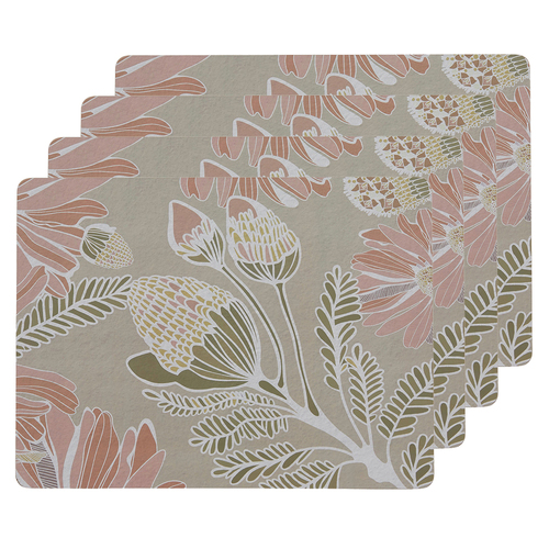 4pc Assemble Wilde Rect Cork Rectangle Placemat 40x30cm