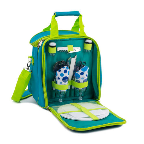 Mak1 2 Person Picnic Bag Set - Green