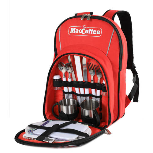Mac Coffee 2 Person Picnic Bag Set - Red