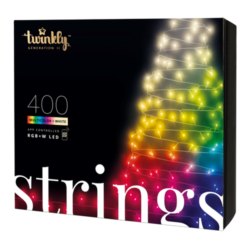 Twinkly Generation II Smart 400 RGB/White LED String Lights Bluetooth/WiFi