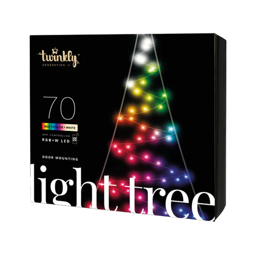Twinkly Gen II 70 Smart RGB/White LED Wall/Door Light Tree Bluetooth/WiFi