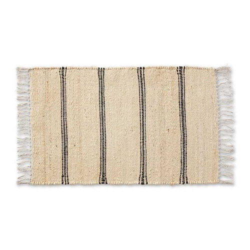 E Style Yana 60x90cm Jute/Cotton Utility Rug - Natural/Black