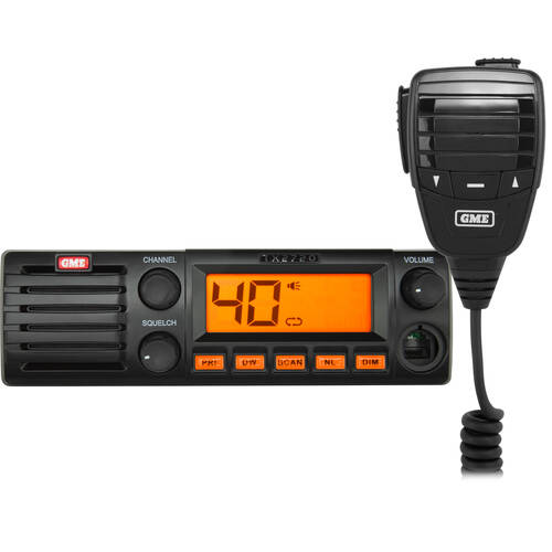 GME AM CB 27MHz DIN Mount 40 Channel Radio 4 Watt Power Black