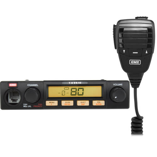 GME UHF CB 5 Watt Compact 80 Channel Radio & Microphone w/ ScanSuite