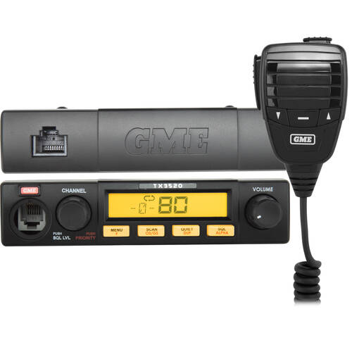 GME UHF CB 5 Watt 80 Channel Radio Remote Head & Microphone w/ ScanSuite