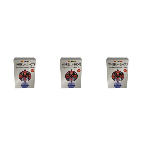 3x 2pc Razoo Wheel of Shots Drinking Game Fun & Portable Design 18x12cm