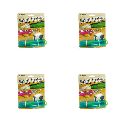 4PK Razoo Beer Bong Drinking Game Fun & Portable 18x14cm