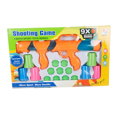 16pc Toylife 45cm Soft Ball Pump Action Heavy Duty Shooting Gun Toy Kids 