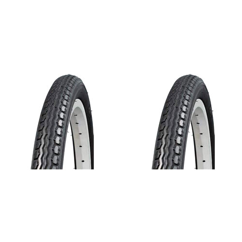 2PK AirPro Street Bicycle Tyre Replacement 12 1/2x2 1/4'' Black