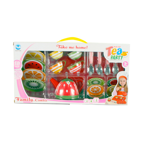 18pc Toylife 38cm Tea Set Kids Pretend Toy Assorted 3y+