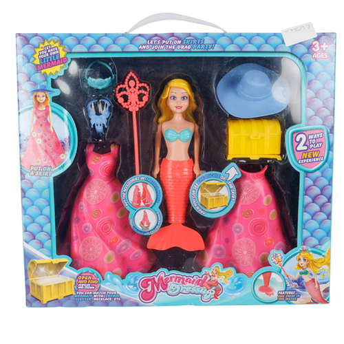 8pc Toylife Wind Up Swimming Mermaid w/ Accessory Kids Toy 3y+