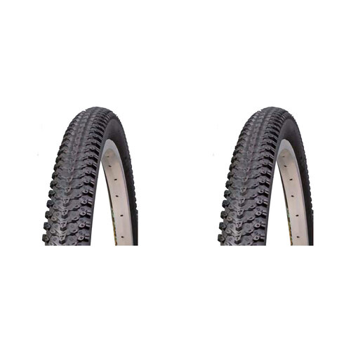 2PK AirPro Gravel Style Bicycle Tyre Replacement 700x38c Black