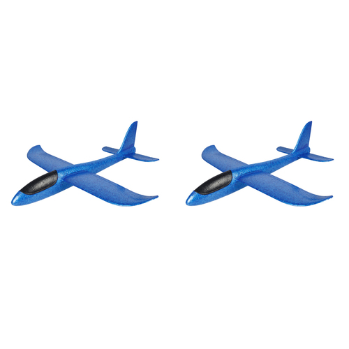 2x Toylife 36x35cm Fly 75m Sky Glider Sling Shot Toy Kids 3y+ Blue
