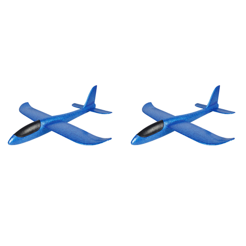 2x Toylife 36x35cm Fly 75m Sky Glider Sling Shot Toy Kids 3y+ Blue