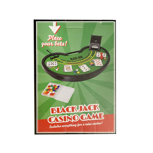 Razoo 26cm Black Jack Casino Cards/Chips/Board Game Set