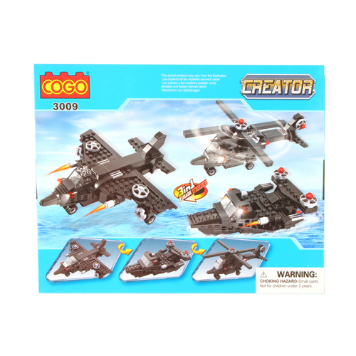 177pc Toylife 26cm Plastic Fighter Jet Build Blocks Kids 3y+ Toy Set