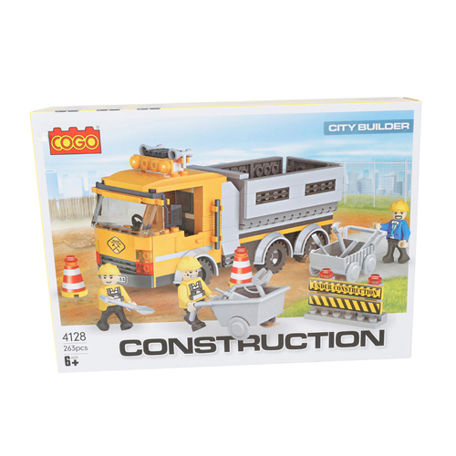 263pc Toylife 34cm Construction Vehicle Build Blocks Toy Set Kids 6y+