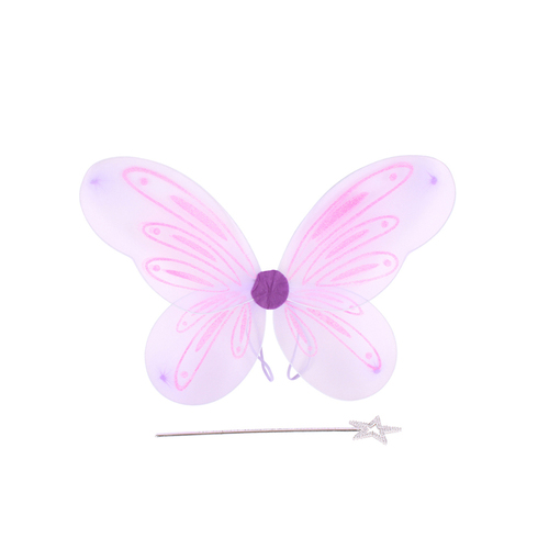 2pc Toylife 46x28cm Princess Fairy Wings & Wand Assorted