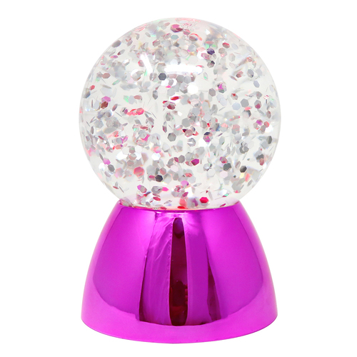 Pink Poppy 5.5" Glitter Waterball Light/Lamp LED Decor