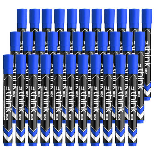 3x 12pc Deli Think Permanent Markers - Blue