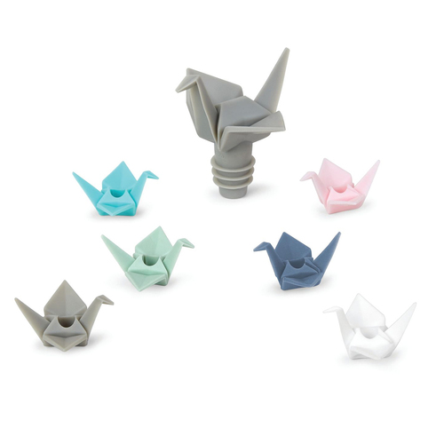 Umbra Origami Wine Bottle & Glasses Topper & Charms 8.9x5.1x2.5cm