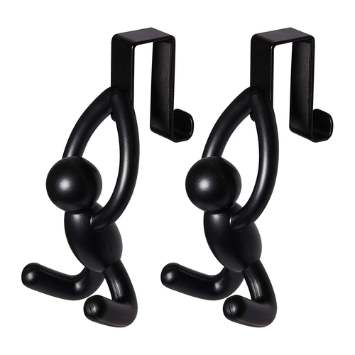 2pc Umbra Buddy Over The Door Hook Black 6x7.4x13cm